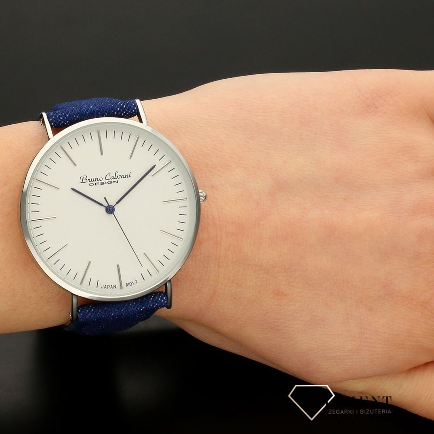 Zegarek męski Bruno Calvani- pasek jeansowy (6).jpg